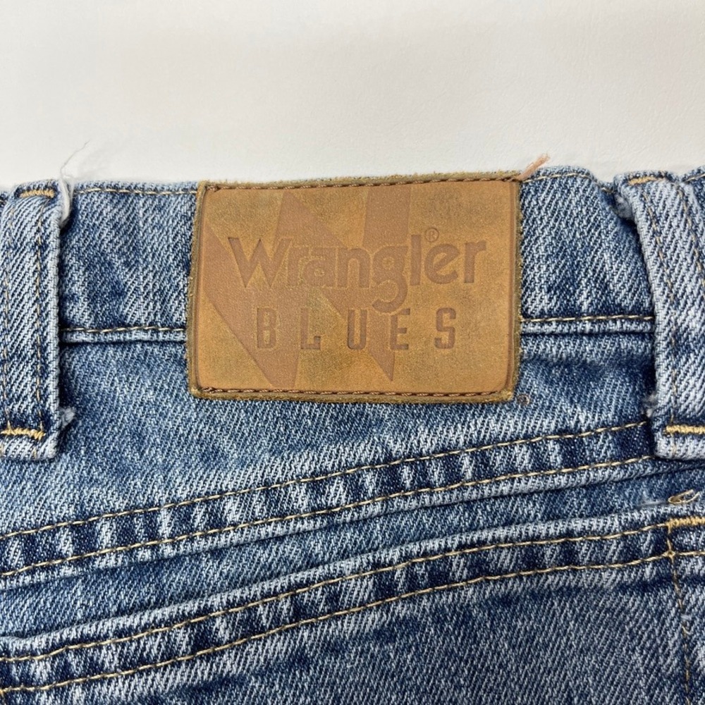 Wrangler Blues Mens Relaxed Straight Leg Jeans Blue Denim 42x32 Vintage Workwear - Picture 4 of 6